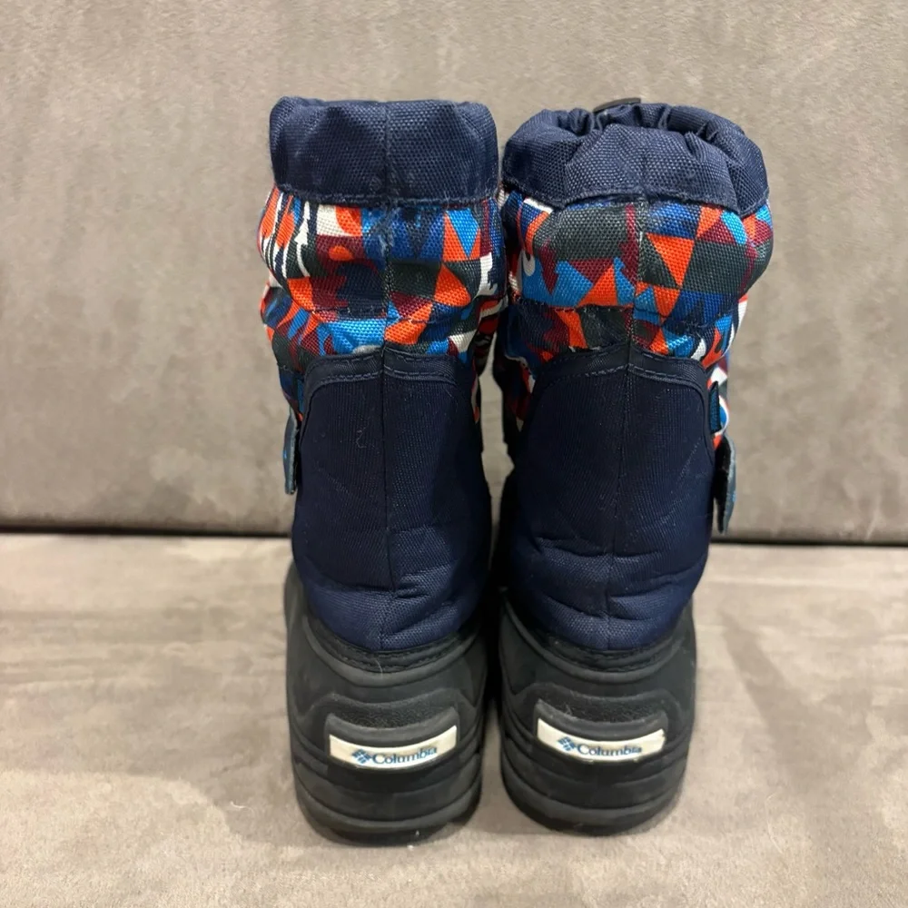 Columbia Snow Winter Boots Geometric Forest Bear Print Pull On Big Kid Size‎ 1